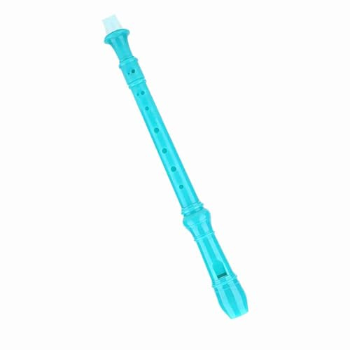 Fafeicy 8-håls Sopranblockflöjtinstrument ABS High Pitch Blockflöjt för Nybörjare Löstagbar Design med Rengöringsstång (Grön)
