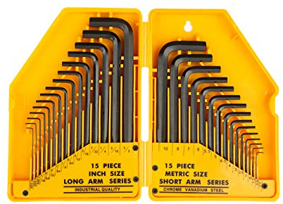 MOUNT Lot de 30 douilles à six pans creux avec métrique/SAE