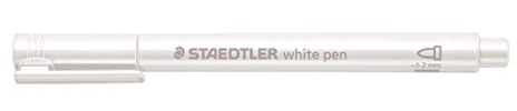 STAEDTLER 8323 Metallic Felt-tip pens – White, 10-Pack | Opaque on light and dark paper, 1–2 mm tip – for scrapbooking – Item No. 8323-0