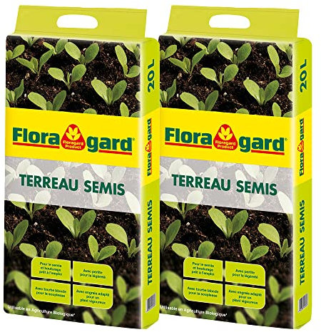 Floragard Terreau Plantes aromatiques et semis UAB - pour semer, bouturer et repiquer 2x20l