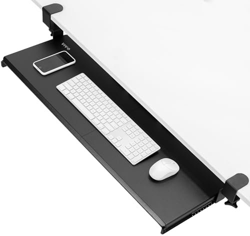 VIVO Extra lange Tastaturablage unter dem Schreibtisch, ausziehbar mit extra stabilem C-Klemm-Halterungssystem, 91,4 cm (41 inkl. Klemmen) x 27,9 cm, schwarz, MOUNT-KB15EB