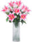 Olrla 60CM Long Artificial Lily Flower Pink 8 Blooming Heads 4 Buds, 3D Print Fake Tiger Lily for Wedding Home Office Decor Table Centerpieces (Without Vase)
