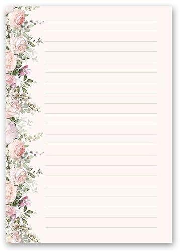50 Blatt Briefpapier ROSENPRACHT - DIN A5 (210x148 mm), 90 g/m² - Rosen
