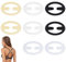 8 Stück BH Träger Clip Rücken, BH Clips Für BH Träger Rücken, BH Klammer Rücken, BH Clip Rücken, Oval Racerback-BH-Clips Set, Für Damen Frauen (Hautfarbe, Weiß, Schwarz, Transparent)
