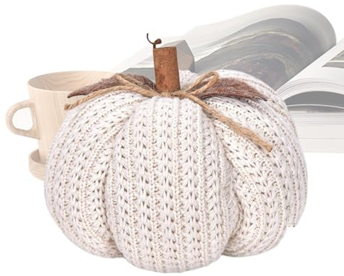 Fangfhai Decoración de Calabaza de Halloween, decoración de Calabaza otoñal, centros de Mesa de Acción de Gracias, Adorno Hecho a Mano para Dormitorio, Porche, Lugar de Trabajo, reuniones, Barras de