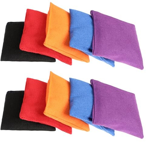 10 Pcs Bean Bags Throwing 7cm*7cm Small Bean Bag Toss Beanbags Mini Cornhole for Indoor Outdoor Activities