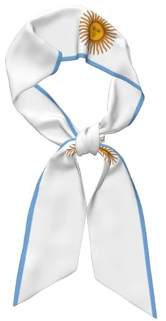 QAZWZML Bufandas para mujer con estampado de bandera argentina, elegantes bufandas de seda, se pueden utilizar como accesorios de bolso, pulseras o corbatas.