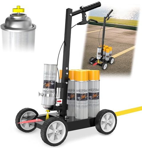 QWUIU Striping Line Marking Machine, Parking Lot Striping Machine, Compatible with Professional Inverted Striping Spray Paint, Line Striper Machine for Marking Line,Black