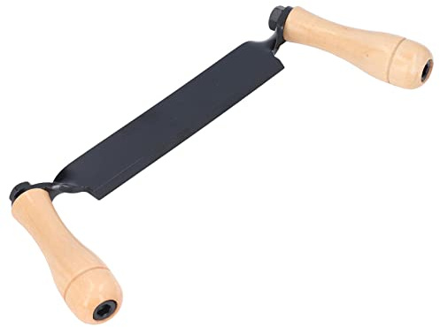 Couteau à Tirage Droit, Manche en Bois en Acier au Tungstène Durable, Outil de Rasage pour les Menuisiers pour Clôture de Poteaux en Rondins (10 pouces)