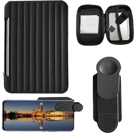 Lente con Efecto Espejo con Clip: Accesorios portátiles para fotografía de teléfonos móviles, Herramienta de cámara reflectora, Kit Creativo para teléfono | Toma de Selfies Mejorada para Creadores de