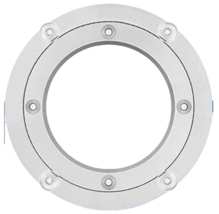 Roterande roterande platta stor tjock och robust rund gummiplatta med roterande platta slät lagerlegering aluminium, Lazy Susan