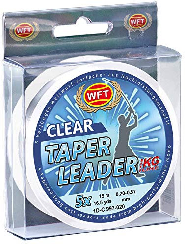 WFT Taper Leader 0,35-0,57 Clear 5x15m