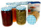 MamboCat 12er Set Einmachglas 720 ml I Deckel Blau Weiß Kariert I Twist-Off to 82 I Rund- / Einkochgläser I Vorratsglas I + GRATIS Rezeptheft I Glasbehälter zur Aufbewahrung