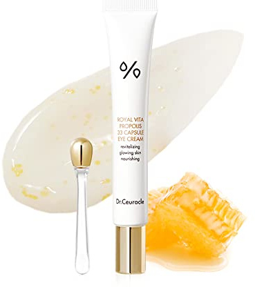 Royal Vita Propolis Capsule Crema de Ojos, Cápsula de Colágeno con Masajeador Dorado, Cuidado de la Piel Coreana Levanta tu cara con palo de oro