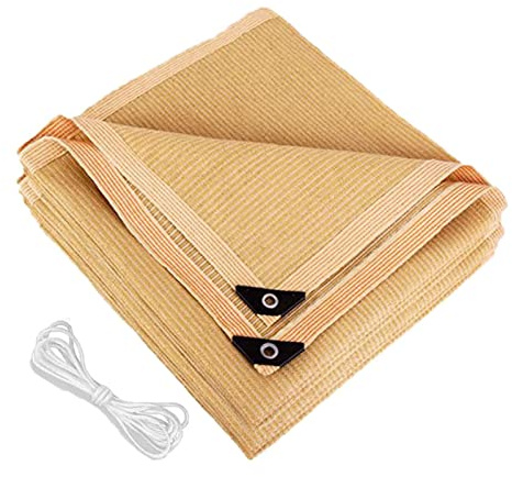 Adpavlix Sonnensegel Sonnenschutz Rechteckig, Wasserdicht Balkon Terrasse mit Ösen 95% UV Schutz HDPE sonnennetz beschattung for Terrasse, Balkon, Gewächshaus und Garten Viereck 3x4m