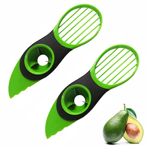 Lot de 2 hachoirs à avocat multifonction 3 en 1 pour fruits kiwi et mangue, outil cuisine
