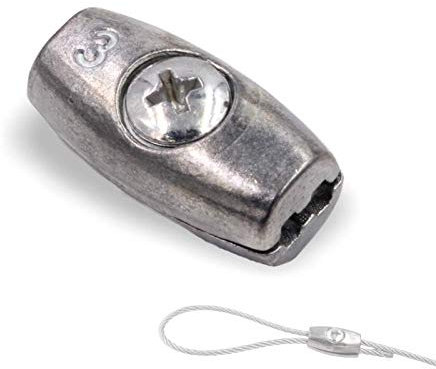 10x EIFORM Seilklemmen - Drahtseilklemme zum Schrauben, für Drahtseile Ø3,0mm | Zinkdruckguss