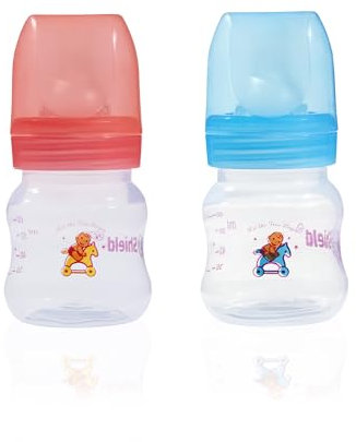 S Shield Baby Classic Feeding Bottle with Silicone and Slow-Flow Nipple with Travel Caps, Made with Polypropylene and BPA Free, 0 + Months, Newborn and Infant Bottles (2 Packs) 2 Ounce