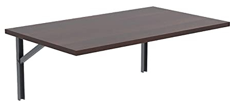 AKKE Klapptisch Wandklapptisch, klappbar, 120cm x 60cm, Dunkles Nussbaumholz