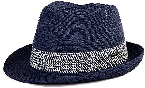 Comhats Stråhatt, Panamahatt, solhatt, fedora hatt, handgjord, män, 16010_svartblå, XXL