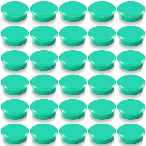 ZDZBLX Fridge Magnets, 30pcs Strong Refrigerator Magnets, Heavy Duty Small Magnets for Whiteboard, Office, Classroom, Lockers, Maps, DIY Crafts - Cute Mini Round Magnet for Fridge, Kitchen (Green)