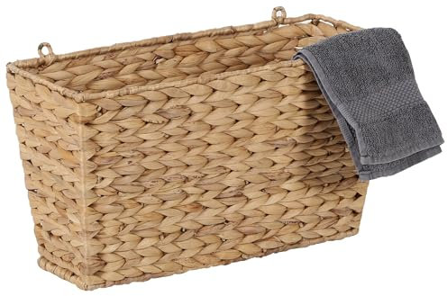 Cesto portaoggetti da parete in giacinto d'acqua naturale Boho Scandi Zella IN40
