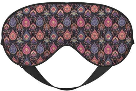 Máscara de sueño para los ojos para hombres y mujeres – Patrón retro clásico estampado hebilla ajustable Máscara de sueño opaca cómoda para hombres y mujeres – Diadema divertida para juegos de fiesta