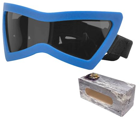 Gafas para perros de raza pequeña, resistentes al viento, para perros, a prueba de polvo, protección UV, gafas para gatos con correa ajustable para protección ocular al aire libre, senderismo