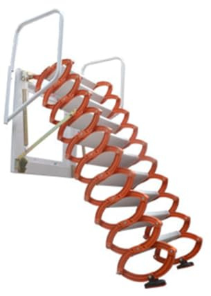 Escalera plegable para ático, manual, para montar en la pared, escalera telescópica para ahorrar espacio, para decoración del hogar y fácil acceso al almacenamiento del ático