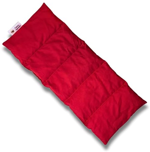 Franzis Nähstube 50x20cm Coussin noyaux de cerise Rouge en 100% coton I Coussin noyaux de cerise 50x20 pour micro-ondes I Coussin chauffant, coussin n