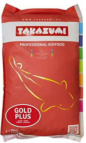 Takazumi Gold Plus 4,5 mm Professionelles Koi Futter Fisch Teich für Farben & Wachstum Fischfutter - 10 kg Sackware