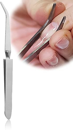 Pince a Pincher pour Ongle Pince à Pincher Classique, Pince à Ongles en Acier Inox pour Recourber la Forme des Ongles Pick-up les Clous Strass Bijoux Outil Nail Art Manucure et Pédicure