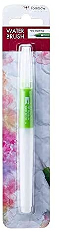 Tombow water brush fine tip, refillable watercolour brush for watercolour techniques, adjustable water flow, easy to clean [WB-FN-1P]