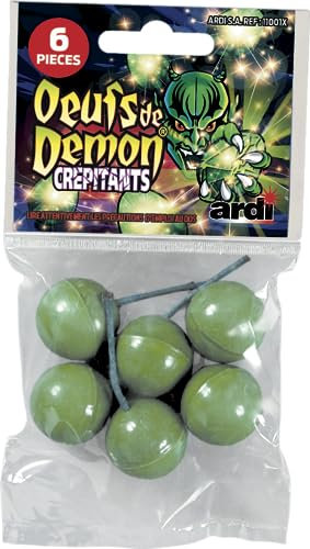 SPARKLERS CLUB Pack de 18 Pétards ?ufs de DÉMON® Crépitants, Idéal pour Vos évènements Entre Amis, Effet et Ambiance Festive Garantie - Catégorie F1