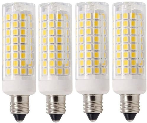 Edearkar E11 LED Bulbs Dimmable 10W (100W Halogen Equivalent), Natural Light 4000K, 1200 Lumens for Home Lighting, 110V, CRI80, Dimmable, E11 Mini Candelabra Base, Pack of 4