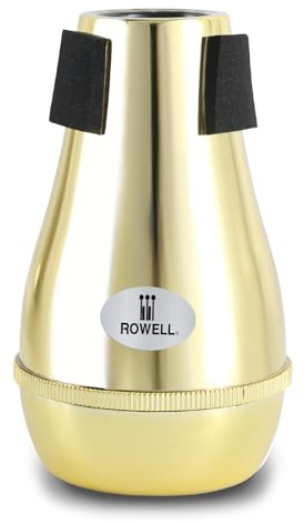 ROWELL Trombone Mute ABS Trombone Mutes Silencer Lightweight Gold Trombone Mute Trombone Mutes with High Density Sponge Interface,Mute for Teaching and Learning Trombone