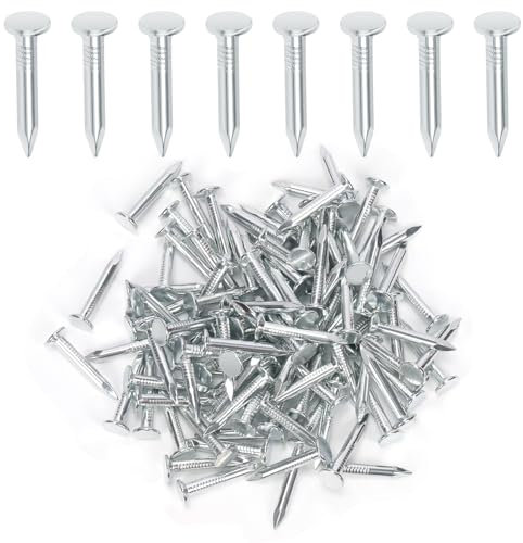 Keadic Set di 300 chiodi in feltro zincati per tetti, 30 mm, perni a testa larga da 30 mm, chiodo hardware per coperture in feltro isolante pellicola in schiuma per asfalto singolo fissaggio