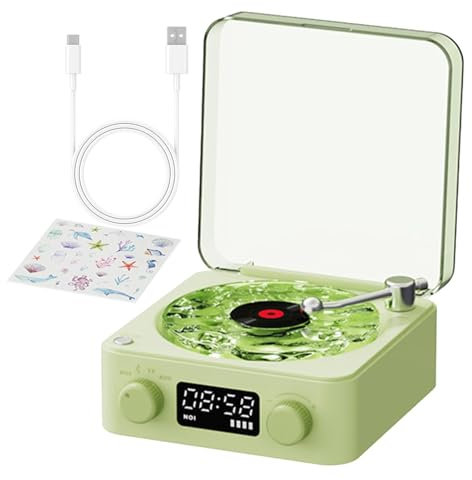 Vinylskivspelare skivspelare – bärbar retro skivspelare, vinylskivspelare
