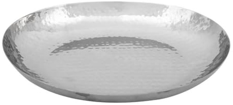 Olympia Hammered Stainless Steel Oval Dish 280x230mm - Serving Platter Bowl for Food Presentation, Canapes, Side Dishes FU283
