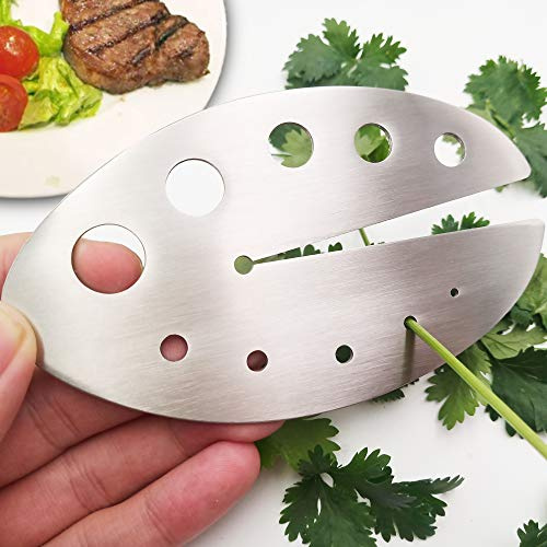 Örtskalare 11 hål – rostfritt stål kök blad skalningsverktyg – perfekt för att ta bort stjälkar från örter och grönkål