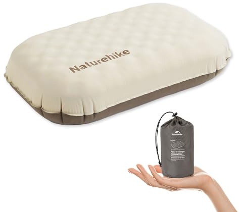 Naturehike - Almohada de espuma inflable ultraligera con firmeza ajustable; almohada inflable ergonómica y fácil de limpiar para camping, viajes, senderismo, uso en casa