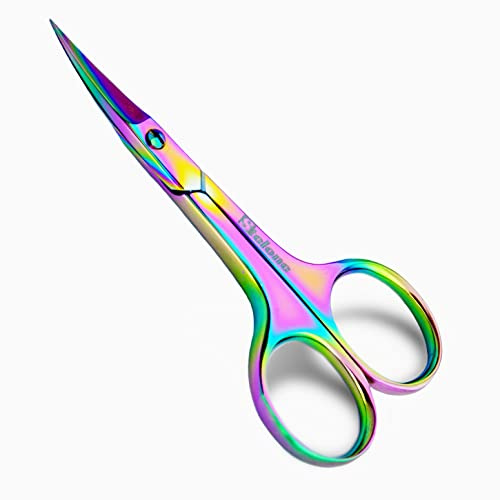 Stelone Professional Grooming Scissors Eyebrow Scissors Small Curved Stainless Steel Manicure & Beauty Scissor for Women