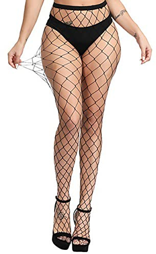 IRYNA Fishnet Tights For Women,1PCS Black Tights Thigh High Stockings Fishnet Pantyhose Suspender Tights Fishnet Tights Plus Size