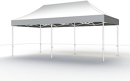 Toit Blanc à pavillon Pro 3 x 6 m, Housse en Polyester, revêtement en PVC, 300 g/m² en Blanc