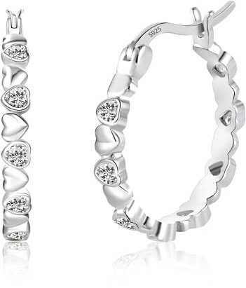 Silber 925 Creolen Kleine Damen Ohrringe Mit Zirkon Strass Glitze Knorpel Huggie Klein Twist Mode Für Frauen