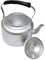 CRILSTYLEO Wasserkocher aus Aluminium Edelstahl-Teekessel, Teekannen Wasserbehälter mit Henkel teekessel retro Großer Teekessel hitzebeständiger Wasserkocher tragbare Silver