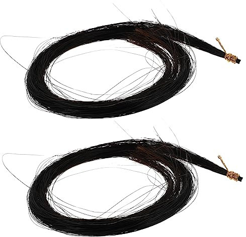 CORHAD Natürliche Bogenhaare Aus Echtem Pferdehaar Hochwertige Reparatur Für Bögen Langlebige Saiteninstrumentenzubehör Schwarz Gute Duktilität Und Griffigkeit Passend Für Nutzung