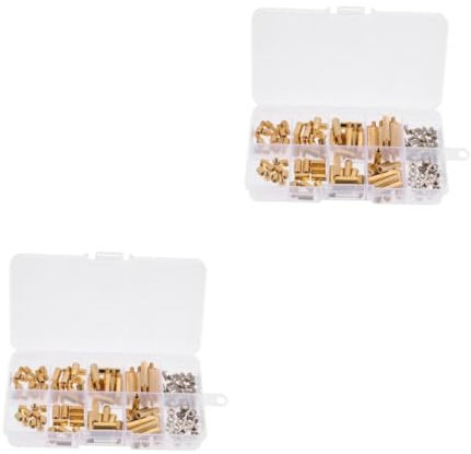 MUCKLILY 2 Kisten Sechseckige Kupfersäule Verzinkte Einsätze Isolierte Säule Eingefasster Sechskantbolzen Isolationssäule Golden Messing