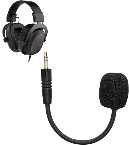 kwmobile Microfono Ricambio Cuffie Gaming Compatibile con Havit H2002D Cuffie - Jack 3,5mm - Cavo 10 cm - nero