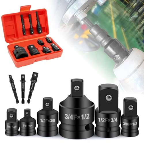 Tapsin Adapter Satz,6 Stück Adapter Satz Stecknussadapter Set